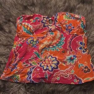 Strapless Chaps Tankini